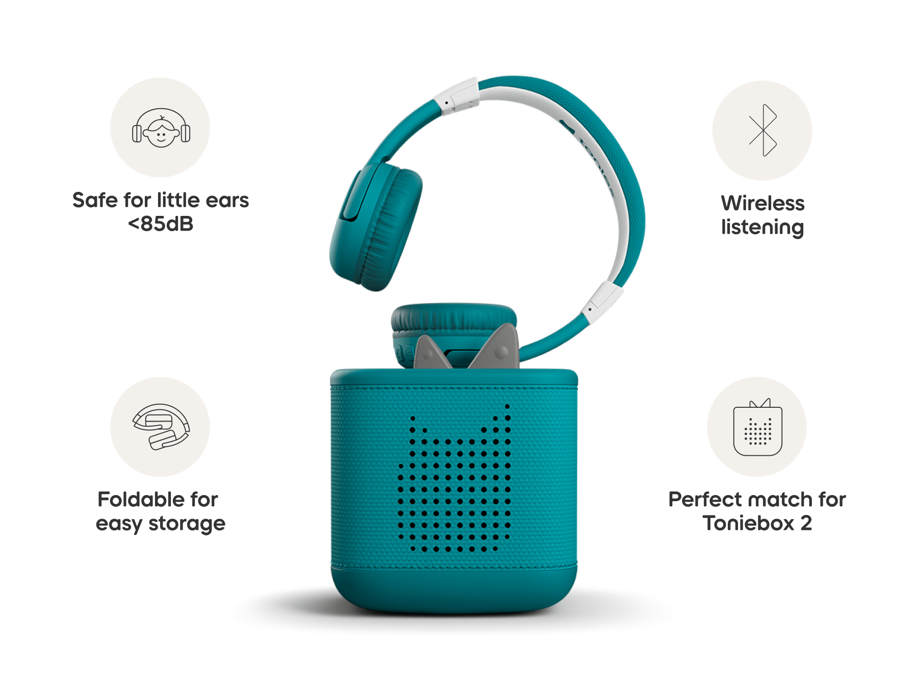 Bluetooth Headphones: Tropical Teal - Image 4