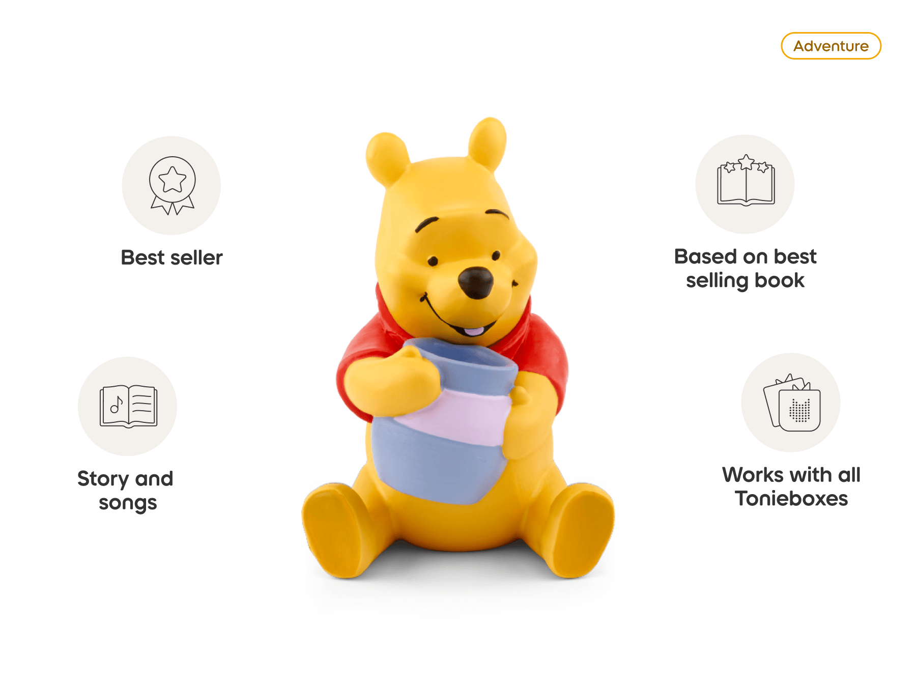 Disney Winnie the Pooh Toniebox 2 Play Set - Cloud Pink - Image 9